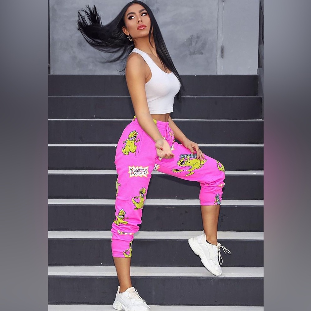 Nickelodeon rug rats hot pink sweatpants